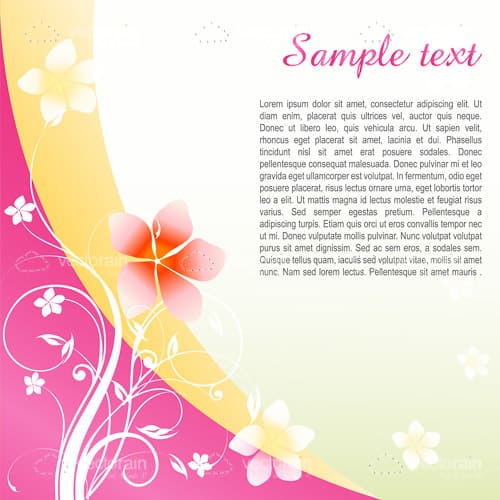 Colourful Floral Card Background